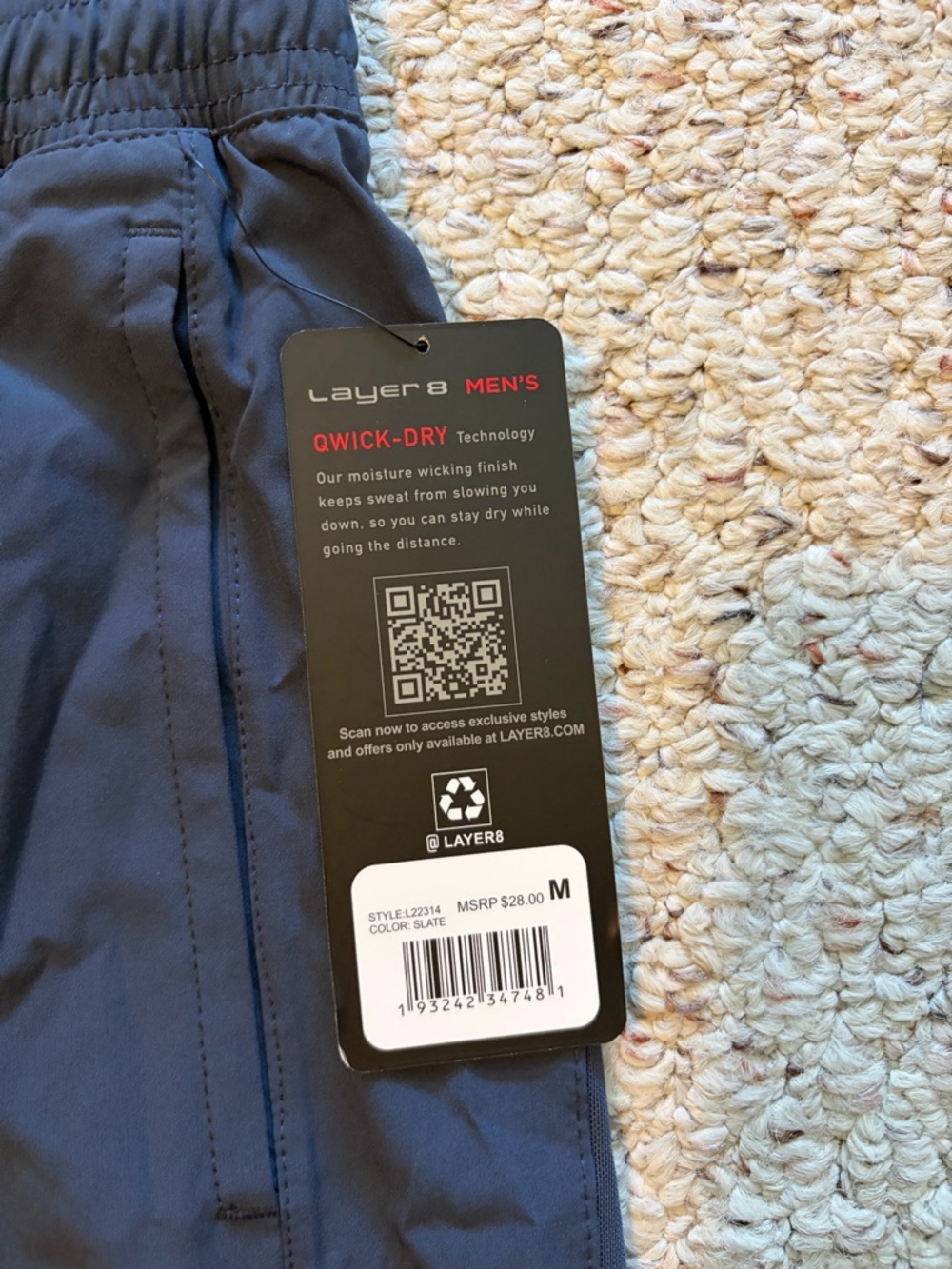Layer 8 Men’s Athletic Shorts - Slate Blue